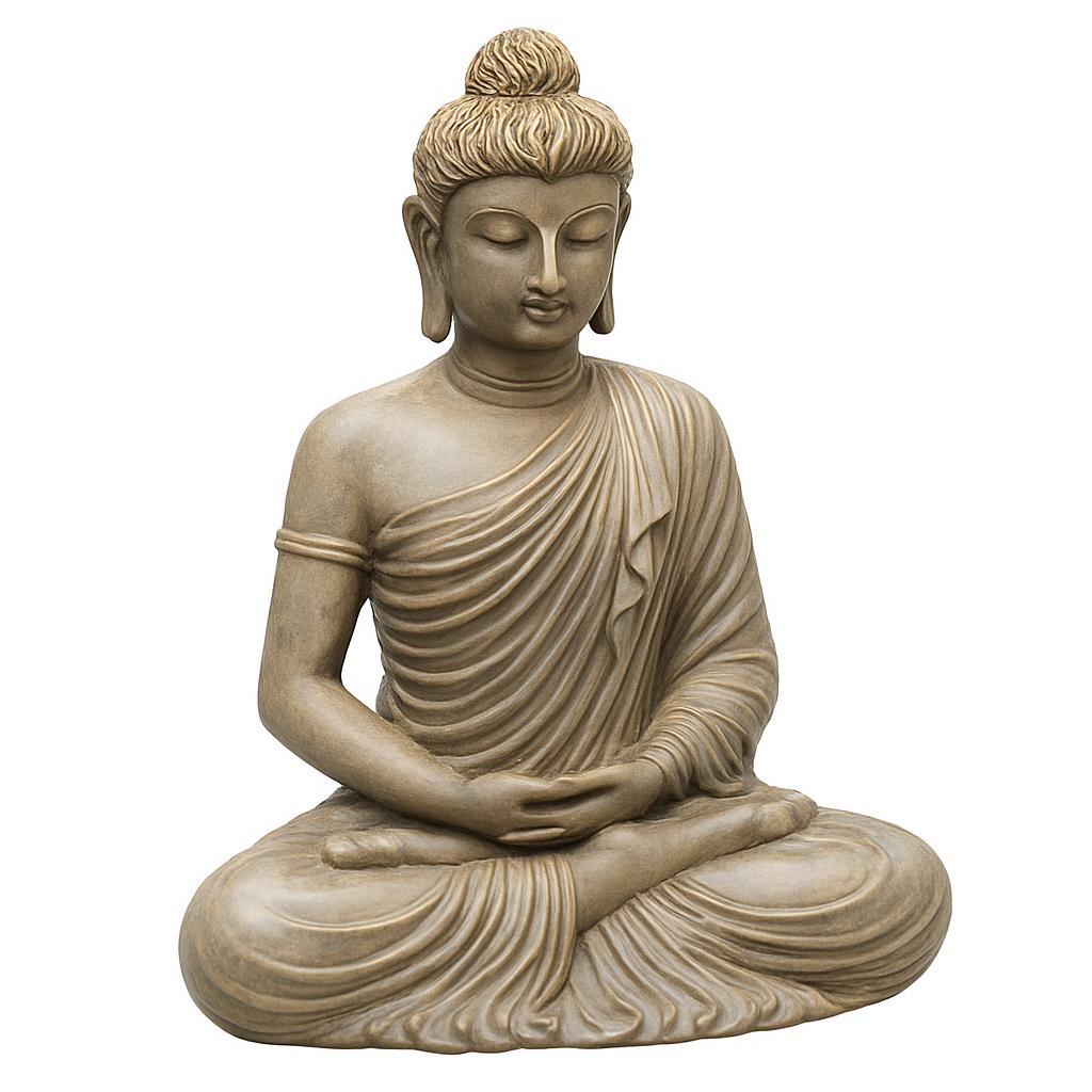 Zittend Boeddha beeld voor buitenhuis